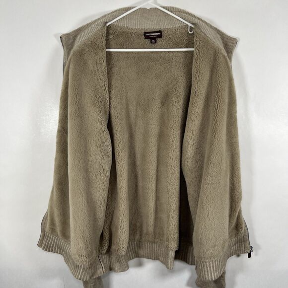Johnson & Murphy Sherpa Lined Full Zip Wool Blend Sweater Womens XXL 2XL Beige - Picture 8 of 12